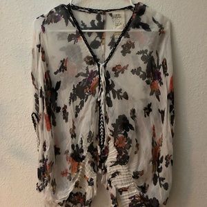 Free People floral blouse size M